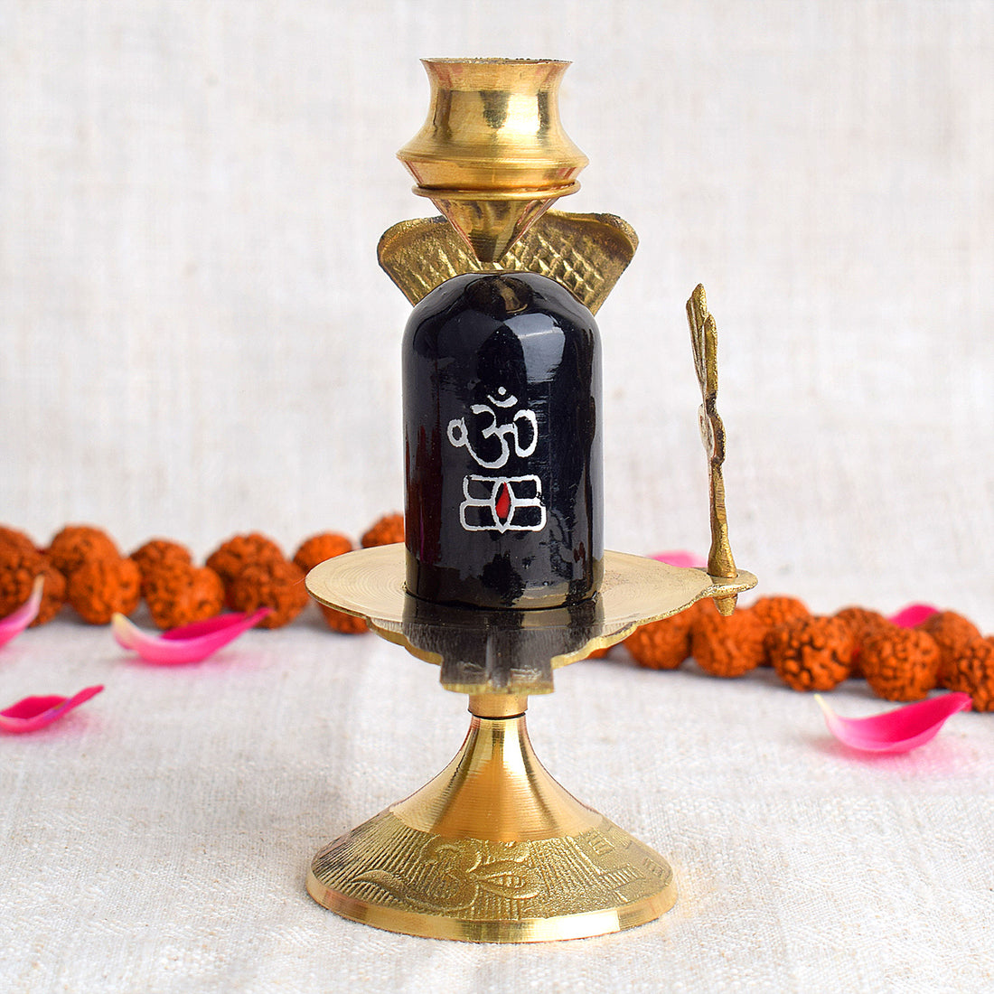 Divine Brass Shivling Idol – 4.5 Inch for Peace & Prosperity