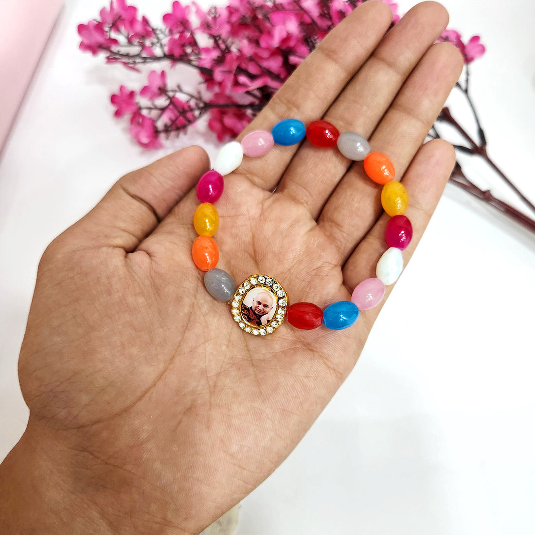 Multicolor Beads with Guruji Maharaj Swaroop Handmade Bracelets for Men and Women