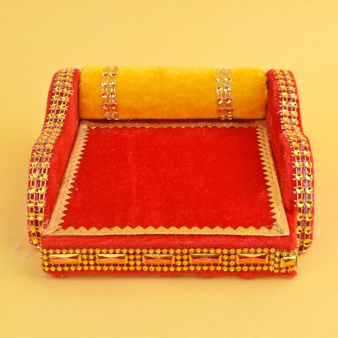 Laddu Gopal's Royal Velvet Bed