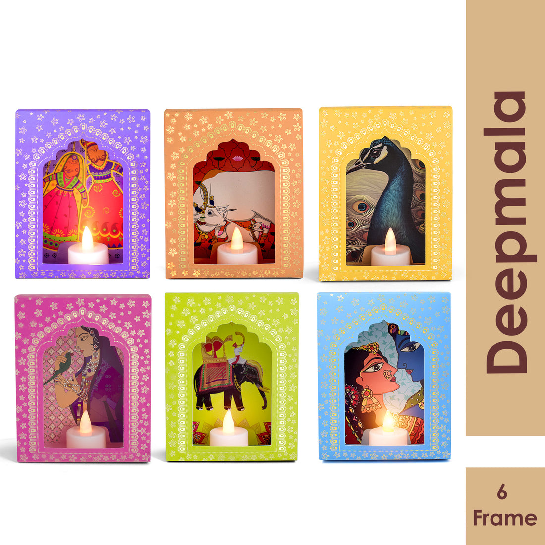 LED Deep Mala Diwali Decorations with LED Candles: Traditional Hanging Jharokha Boxes
