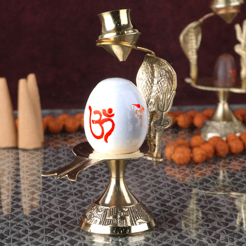 Mahadev White Stone Shivling with Trishul & Abhishek Patra β Indiaβs Largest Pooja Accessories Brand β www.satvikstore.in