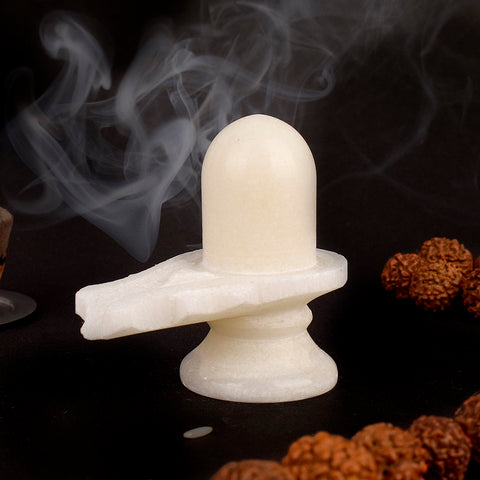 White Marble Shivling (Small) β Pure Marble Shiva Lingam for Pooja β Indiaβs Largest Pooja Accessories Brand β www.satvikworld.com