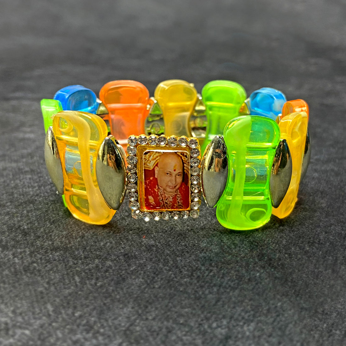 Multicolor Bracelet with Jai Guruji Swaroop