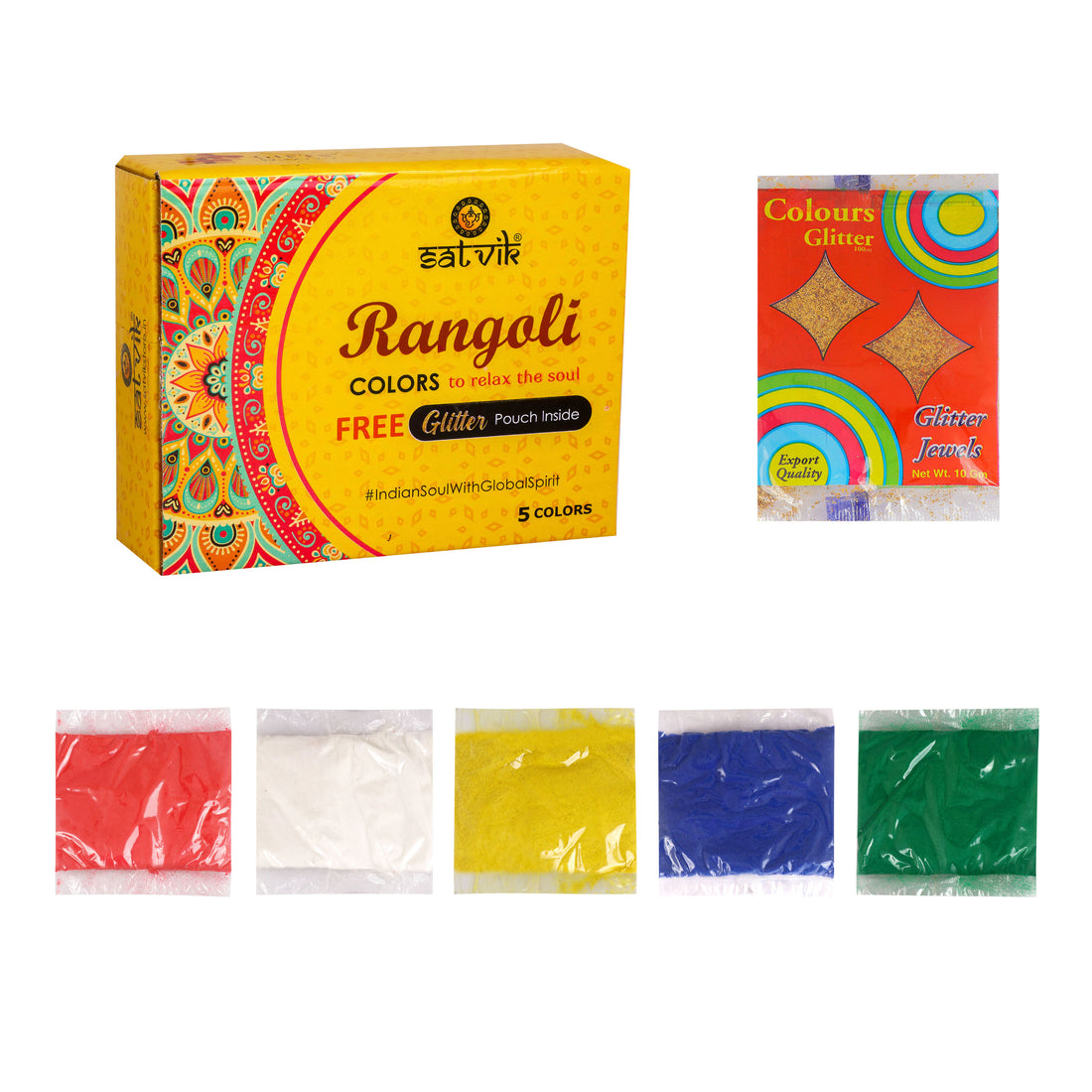 Rangoli Colors (5 Pc Pouch Pack)