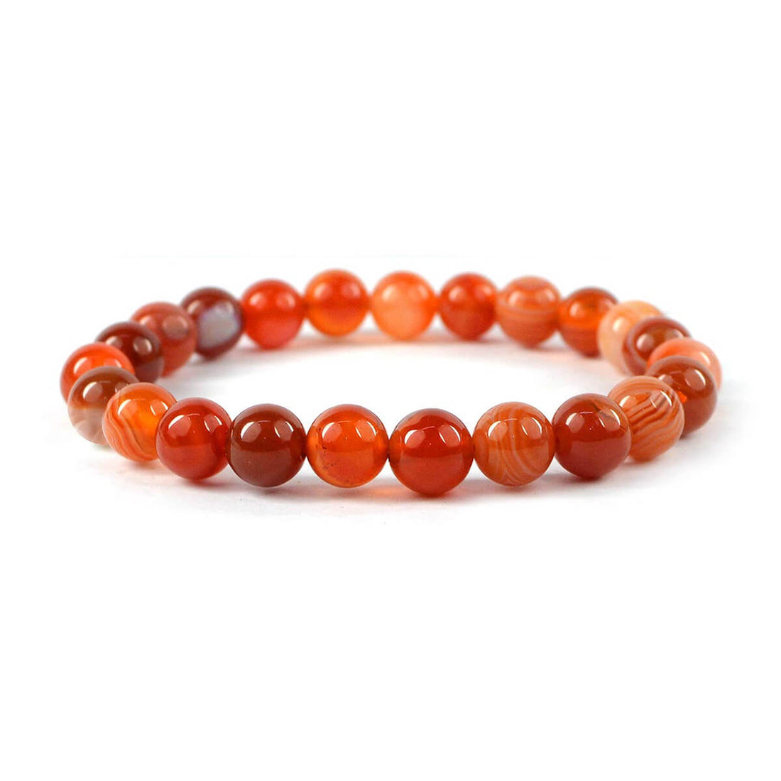 Authentic Carnelian Crystal Bracelet for Reiki Healing 8 MM