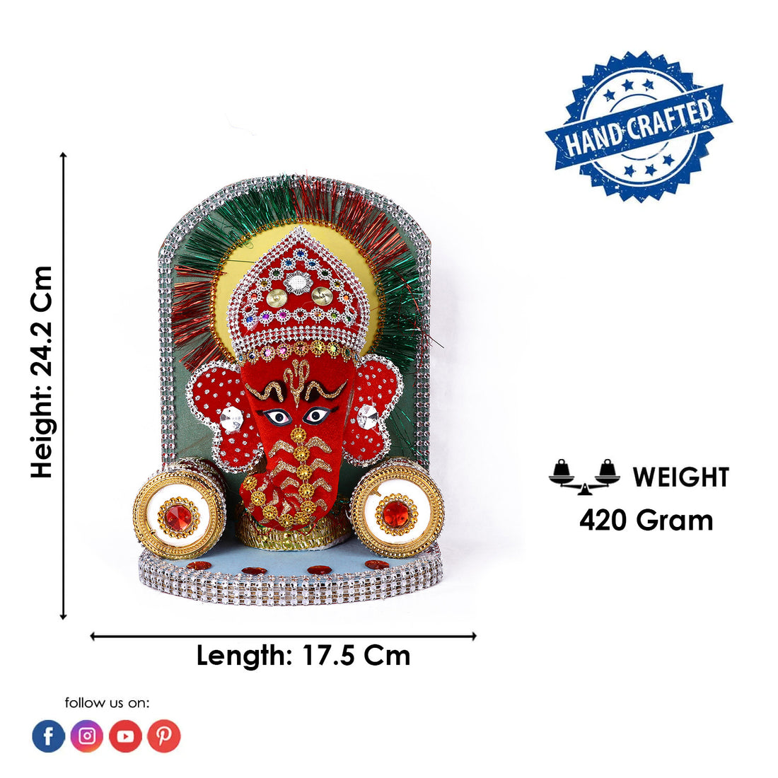 Ganesha Singhasan (Green)