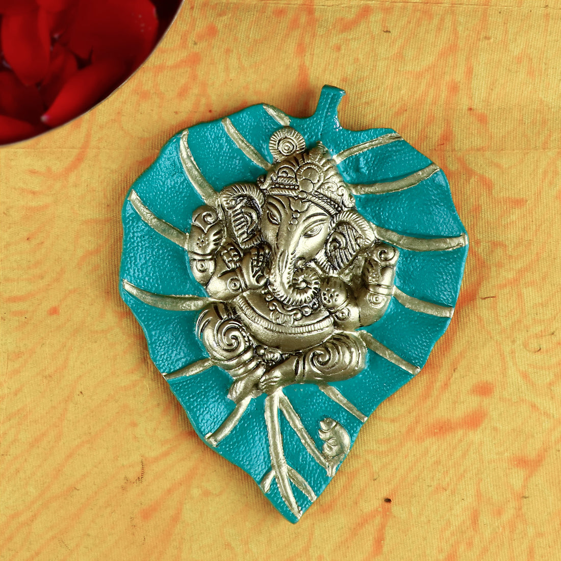 Ganesh on Leaf Patta Wall Hanging | India’s Largest Pooja Accessories Brand – www.satvikstore.in