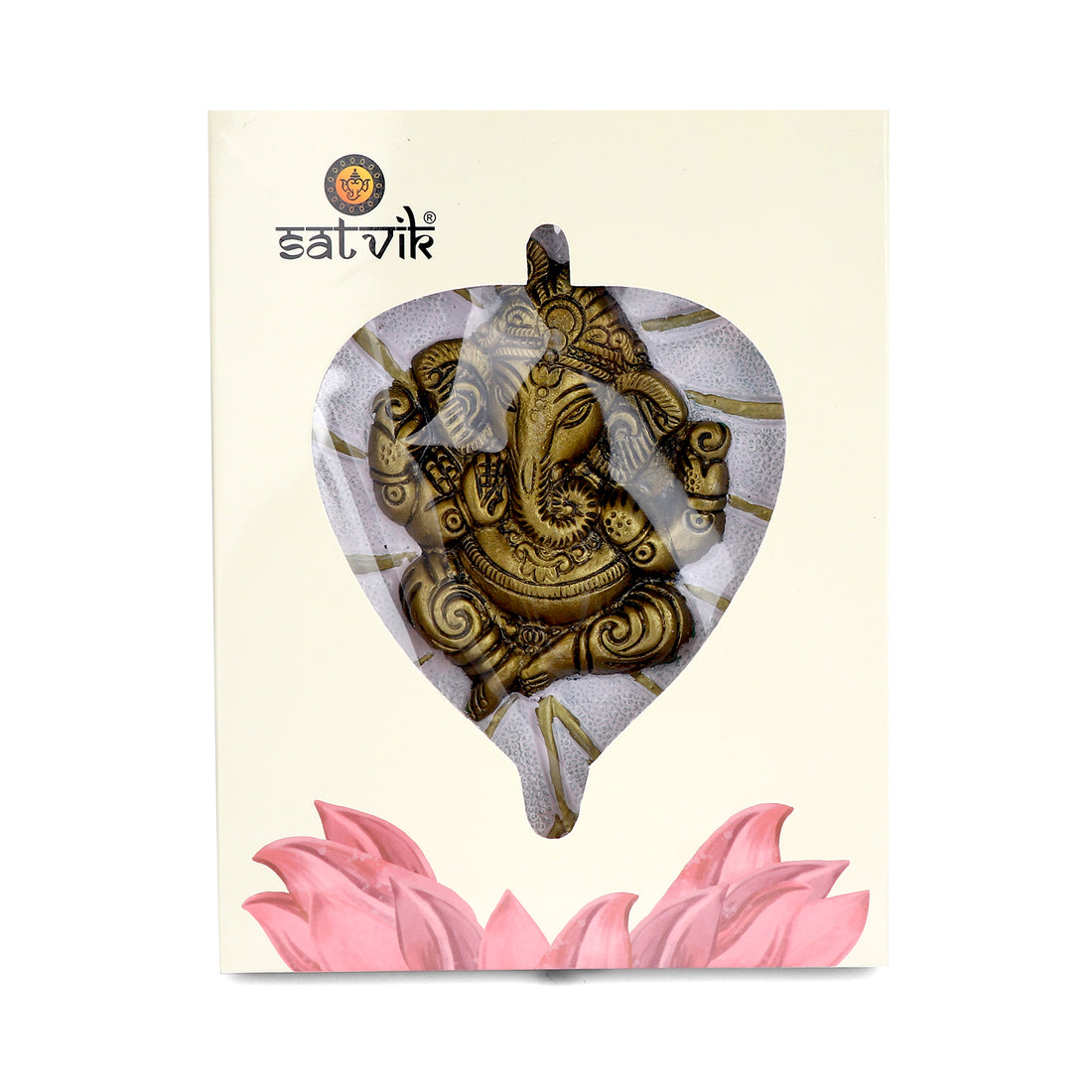 1 Pc Lord Ganesh on Leaf Patta Wall Hanging