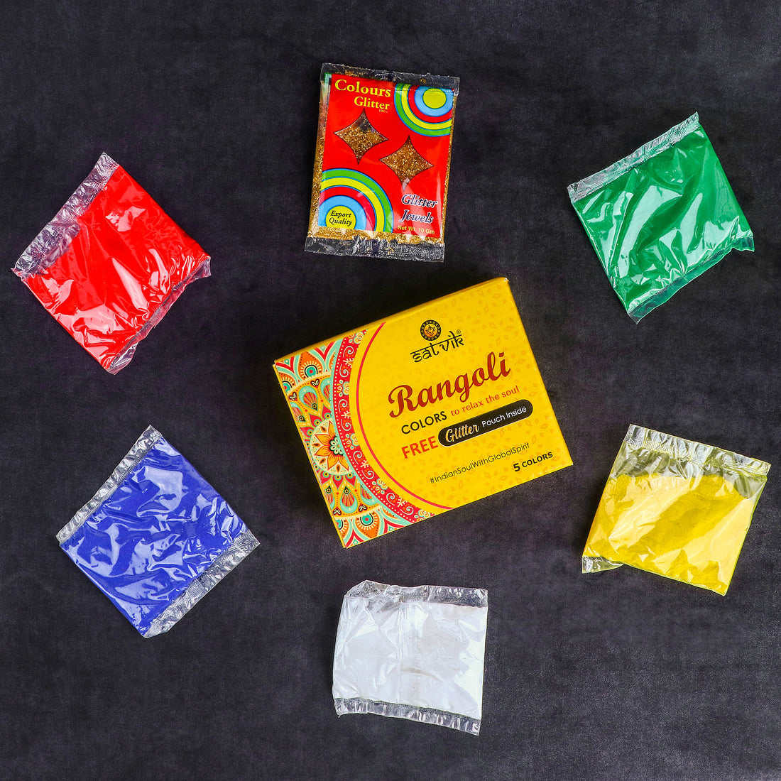 Rangoli Colors (5 Pc Pouch Pack)