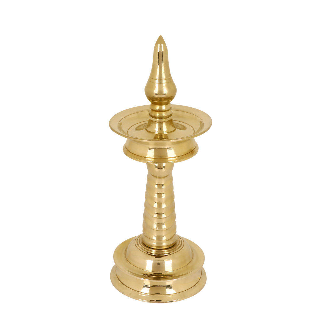 9 Inch Small Brass Kerala Diya. AKP NilaVilakku Deepam