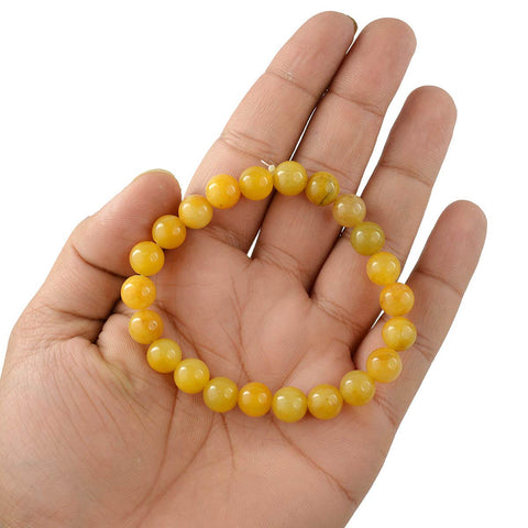 Authentic Golden Quartz Crystal Bracelet for Reiki Healing β 8 MM Beads for Prosperity, Positive Energy, and Chakra Balance. Indiaβs Largest Pooja Accessories Brand β www.satvikstore.in
