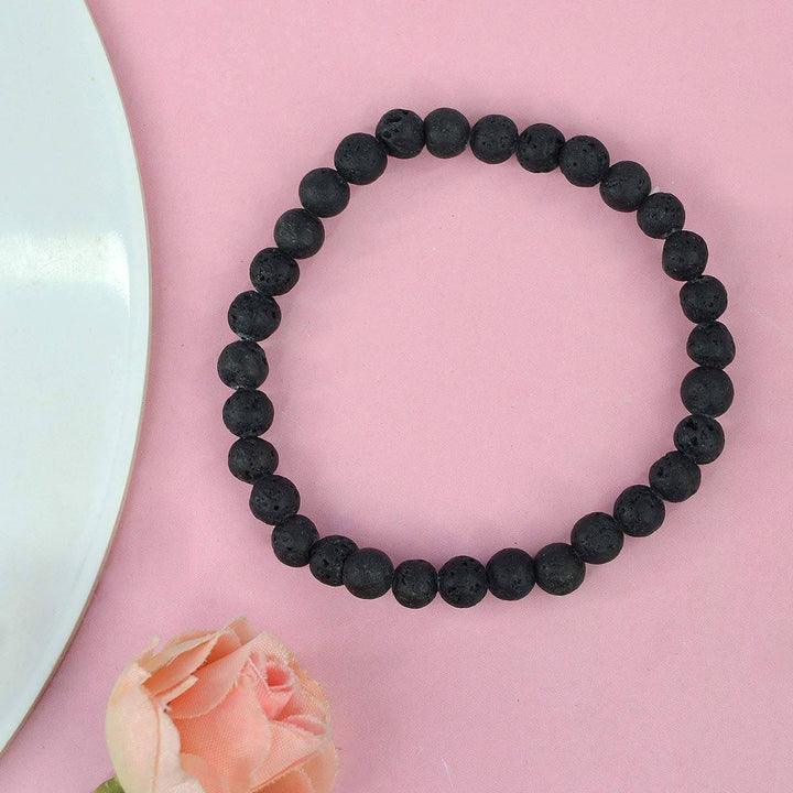 Authentic Lava Crystal Bracelet for Reiki Healing – 6 MM Beads for Grounding, Strength, and Energy Balance. India’s Largest Pooja Accessories Brand – www.satvikstore.in