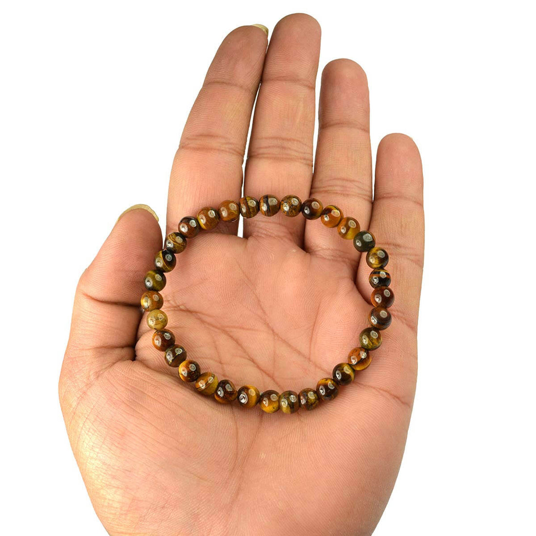 Authentic Tiger Eye Crystal Bracelet for Reiki Healing 6 MM