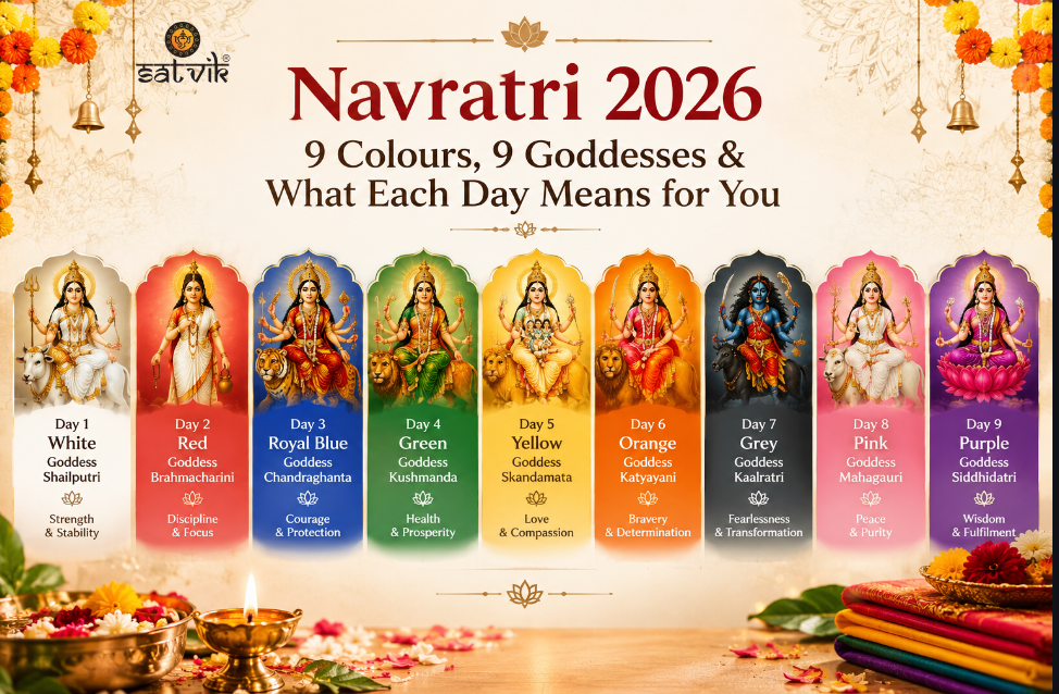Navratri 2026 9 days 9 colours - satvikstore.in