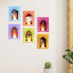 LED Deep Mala Diwali Decorations with LED Candles: Traditional Hanging Jharokha Boxes