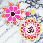 Set of 2 Rangoli Pallets with Vibrant Colors