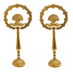 16 Inch Mor Kiran Style Brass Kerala Diya