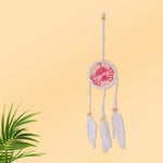 Handmade Wall Decor with Nature Feather Charms (Round Shape)