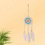 Handmade Wall Decor with Nature Feather Charms (Round Shape)