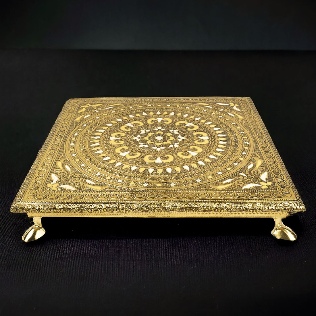 Vibrant Traditions: Meenakari-Embellished Worship Chowki