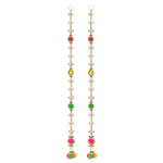 Elegant Pearls Wall Hanging with Pom Pom Tassels
