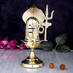 7 Inch Traditional Pure Brass Shivling