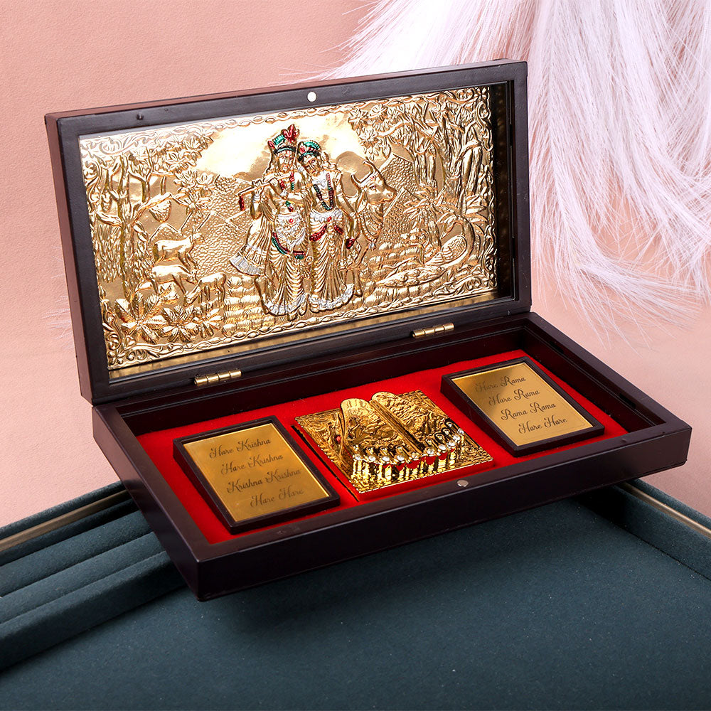 Radha Krishna Charan Paduka Box - Big