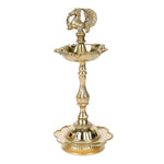 6 Inch Pure Brass Peacock Kerala Diya
