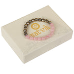 Rose Quartz & Golden Pyrite Bracelet Stylish Spiritual Wear
