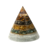 Conical Dhan Yog Pyramid with Selenite Base Spiritual Prosperity Tool