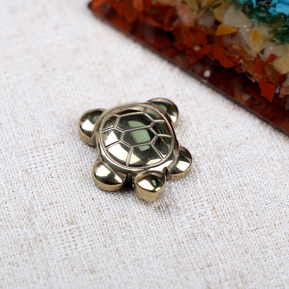 Pyrite Tree Pyramid & Golden Pyrite Tortoise Combo for Wealth & Prosperity
