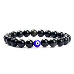 Black Obsidian Evil Eye Bracelet Spiritual Protection Wear