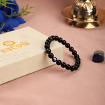 Black Obsidian Evil Eye & Golden Pyrite Bracelet Combo | Protection & Wealth Energy