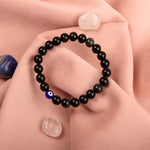 Black Obsidian Evil Eye Bracelet Spiritual Protection Wear
