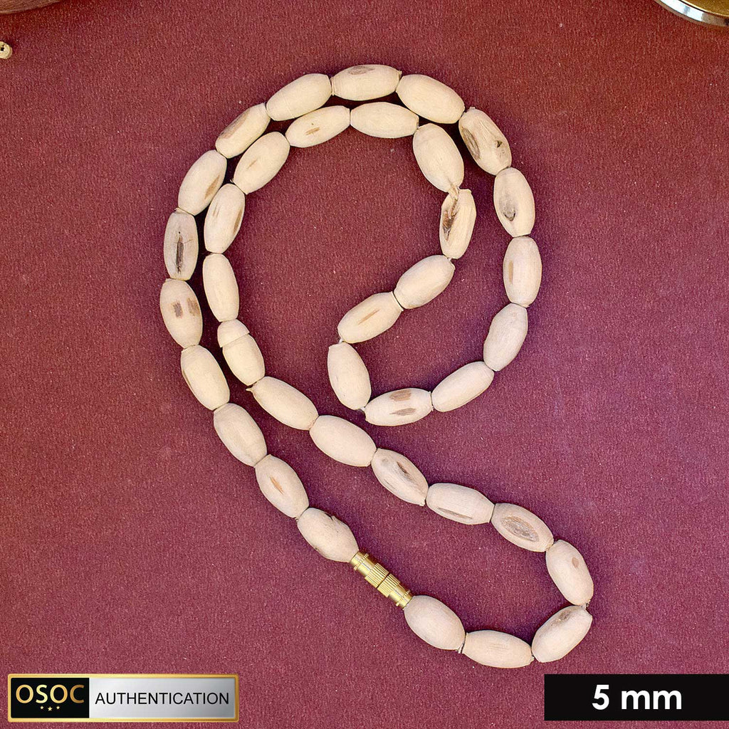 100% Original Tulsi Kanthi Mala with 8mm beads – sacred wooden prayer necklace for chanting and spiritual practices. India’s Premium Jap Mala Store - www.satvikstore.in