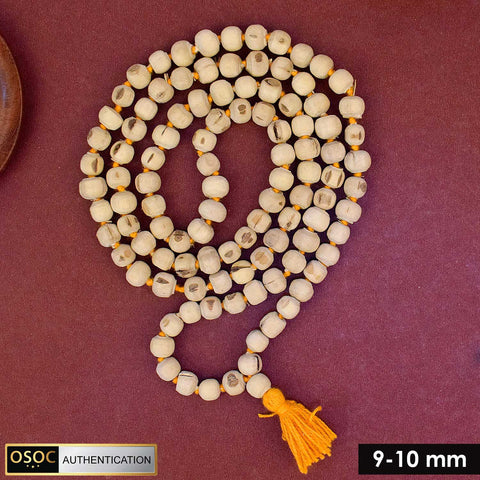 100% Original Tulsi Kanthi Jap Mala with 9-10mm beads – traditional Hindu prayer rosary for chanting and meditation. India’s Premium Jap Mala Store - www.satvikstore.in