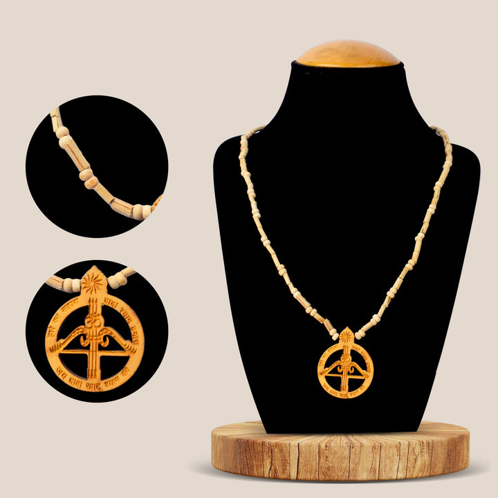 100% Pure Gratifying Tulsi Neck Mala with natural Tulsi beads and a Jai Baba Khatu Shyam locket, ideal for devotional wear and spiritual connection. India’s Premium Jap Mala Store- www.satvikstore.in