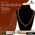 100% original certified 5 Mukhi natural Rudraksha mala with brass capping for meditation, spiritual healing, and daily japa practice. India’s Premium Jap Mala Store - www.satvikstore.in