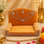 Laddu Gopal's Velvet Charisma: A Sacred Singhasan