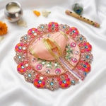 Size No.2 Heavy Stone & Thread Work Designer Laddu Gopal Dress