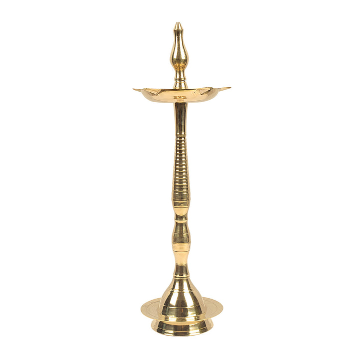 16.5 Inch Brass Kerala Diya Samai Lamp | India’s Largest Pooja Accessories Brand – www.satvikstore.in