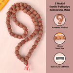 5 Mukhi Kanthi Semi Pathariya Rudraksha Mala