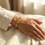Om Bracelet Gold Plated Minimal Spiritual Premium IGP Coating