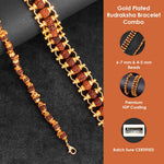Gold Plated Rudraksha Bracelet with Premium IGP Coating (Combo)