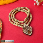 100% Original Tulsi Neck Mala with Radha name Engraved & Radha Locket