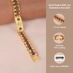 PVD Gold Platted Rudraksha Bracelet with Om