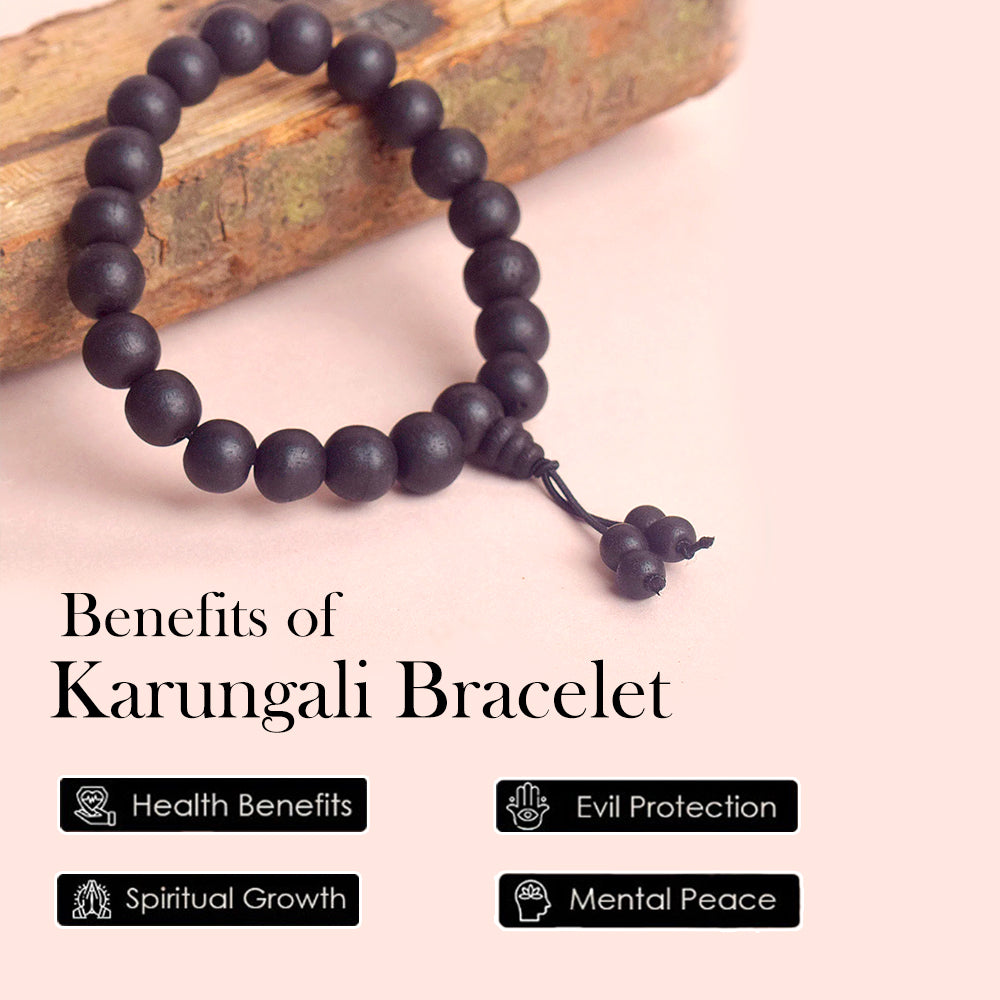 10mm Govt. Certified Karungali Bracelet with Matt Finish