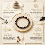 7 Horses Pyrite Frame & Triple Protection Bracelet Combo