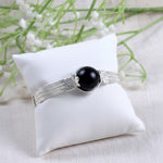 Ebony Wood Karungali Silver Plated Kada Authentic Spiritual Wear