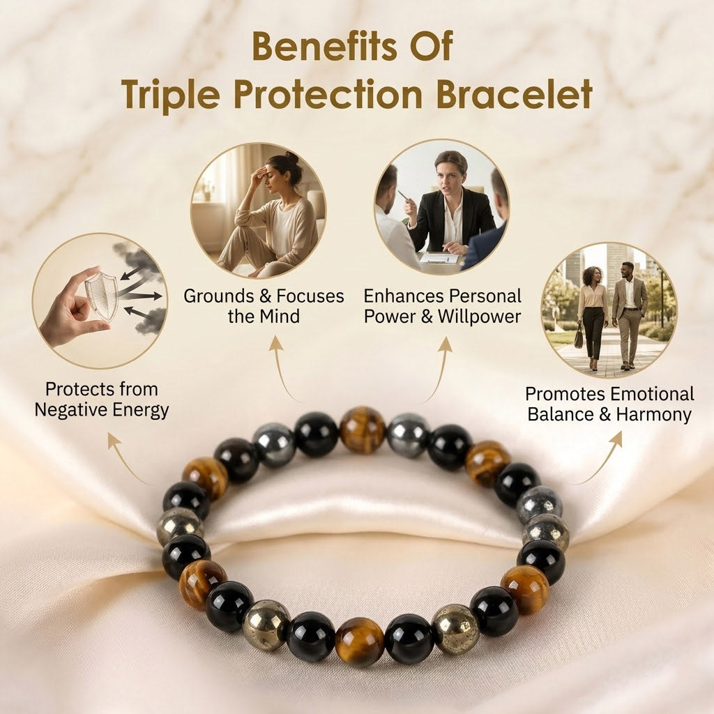 Triple Protection Bracelet Spiritual Healing Wear